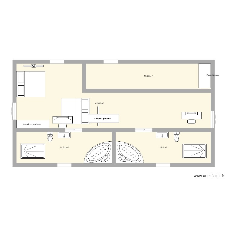 Plan 1er étage pressoir Mareuil. Plan de 0 pièce et 0 m2