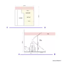 COUPE AB et CD du sanitaire