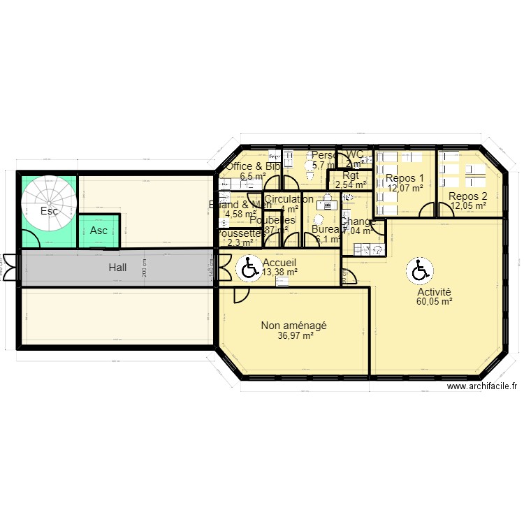 B94VS15F projet_Proj 2. Plan de 20 pièces et 270 m2