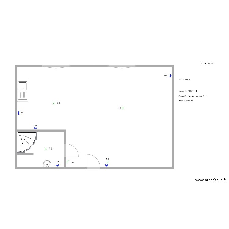 amercoeur 013. Plan de 0 pièce et 0 m2