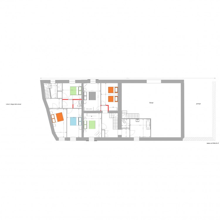 librat étage complet   projet. Plan de 0 pièce et 0 m2