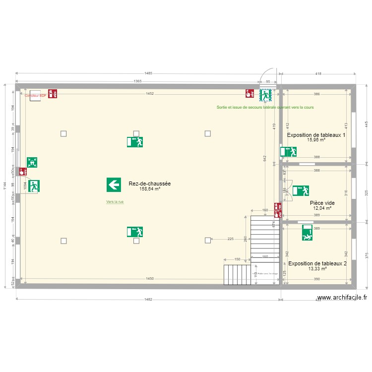 Musée Gabriel rez de chaussée V2. Plan de 0 pièce et 0 m2