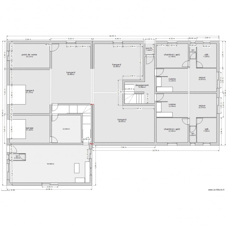 rdc 1/100e. Plan de 0 pièce et 0 m2