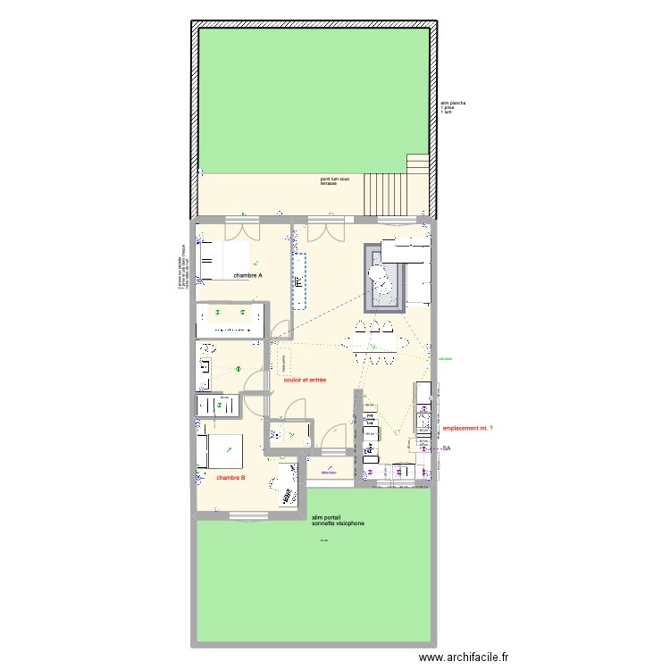 st esteve elec. Plan de 26 pièces et 413 m2