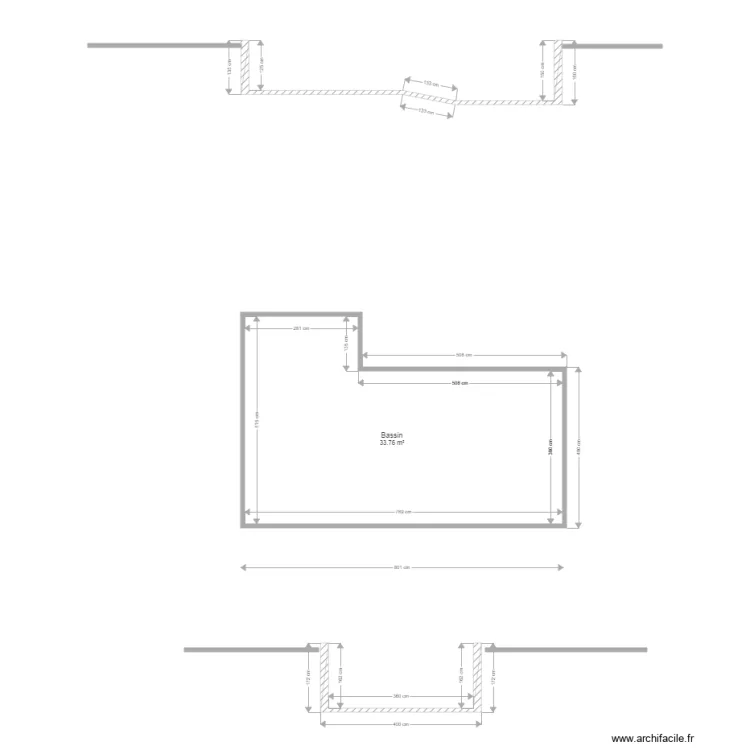 Plan piscine. Plan de 
