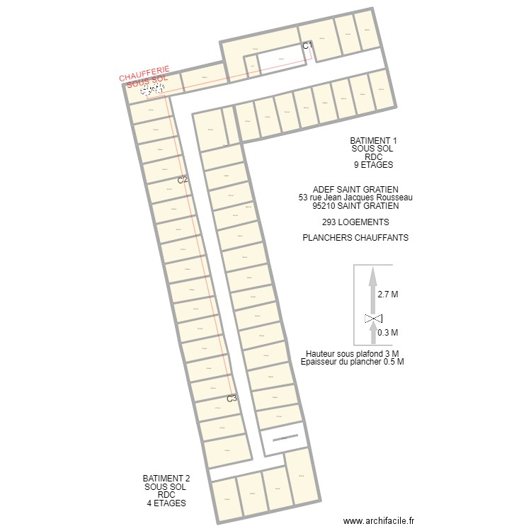 ADEF SAINT GRATIEN. Plan de 0 pièce et 0 m2