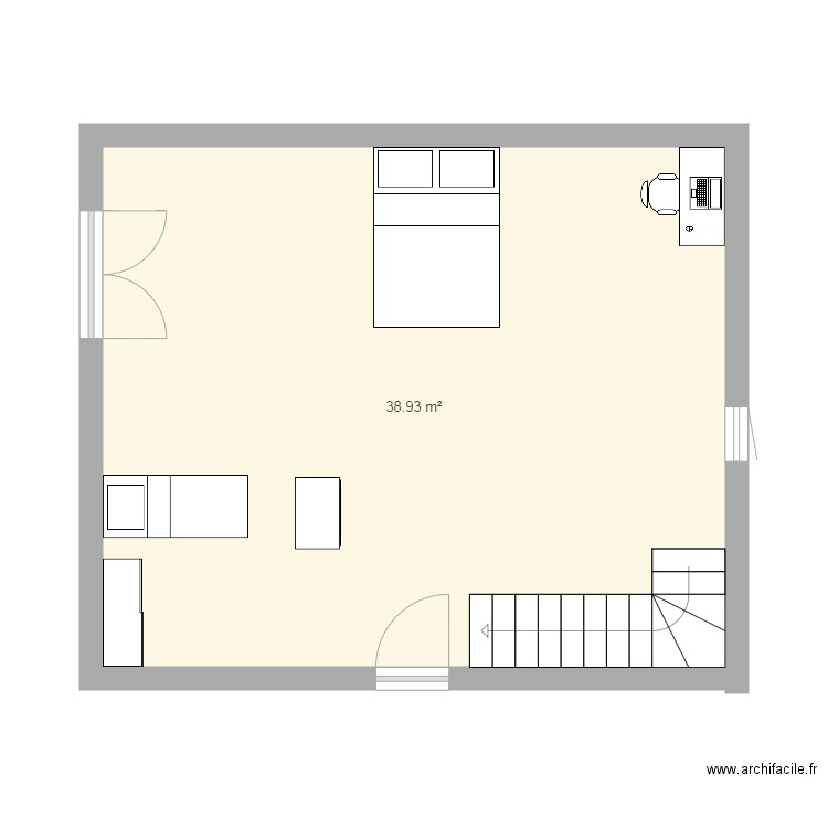 chambre. Plan de 0 pièce et 0 m2