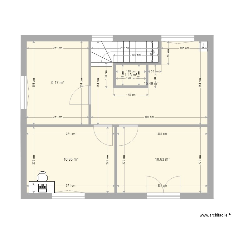 Prades 1er étage. Plan de 0 pièce et 0 m2