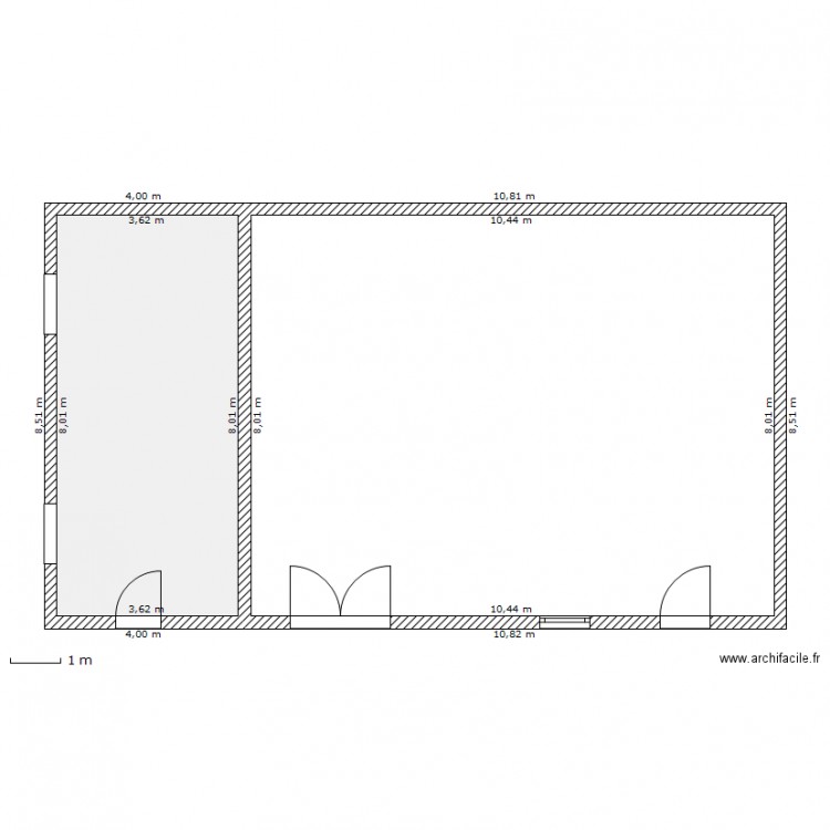 grange. Plan de 0 pièce et 0 m2