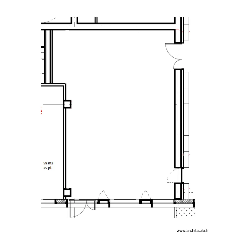 salle formation RDC vide. Plan de salle formation RDC vide. Plan de