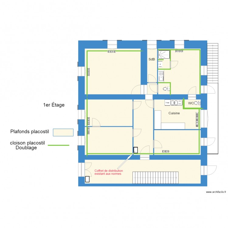 1er Projet 1. Plan de 0 pièce et 0 m2