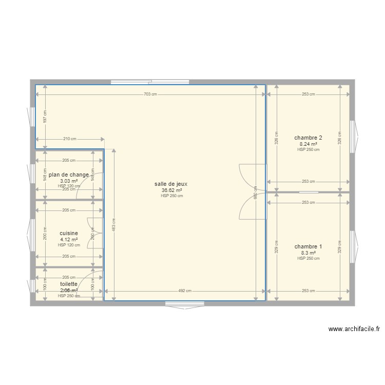 mam. Plan de 0 pièce et 0 m2