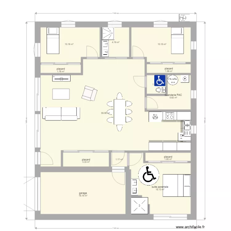maison 3 chambres Montagnieu. Plan de 