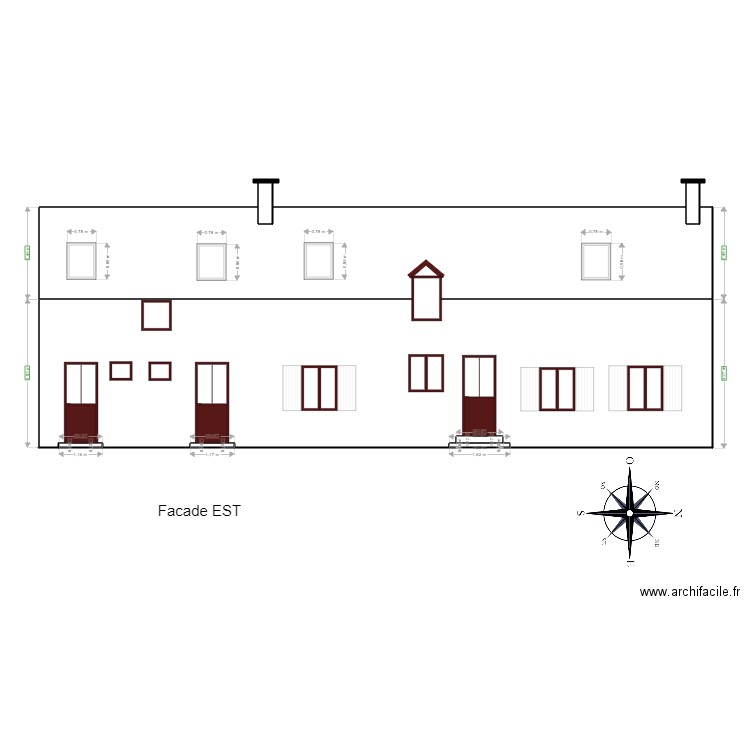 KB facade est. Plan de 0 pièce et 0 m2