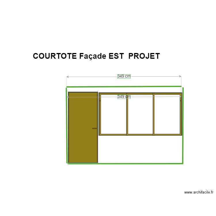 Declaration travaux projet façade EST COURTOTE. Plan de 0 pièce et 0 m2