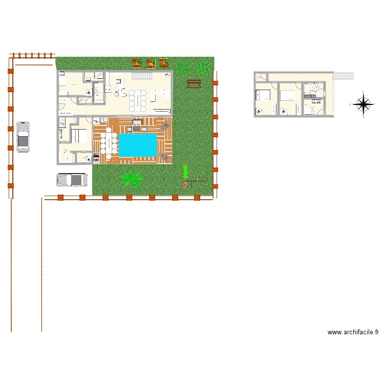 Andoni. Plan de 14 pièces et 150 m2