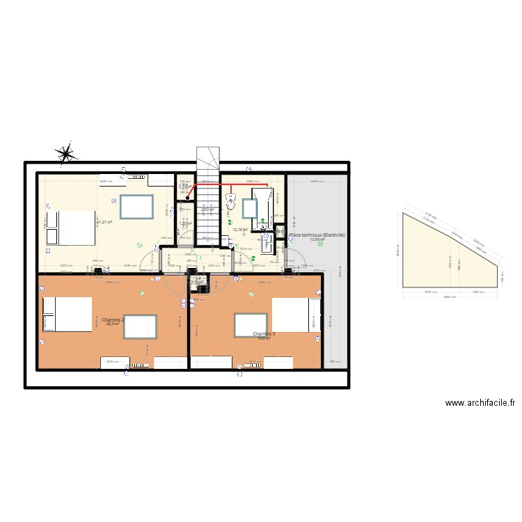 Plan étage - plan permis V4. Plan de 0 pièce et 0 m2