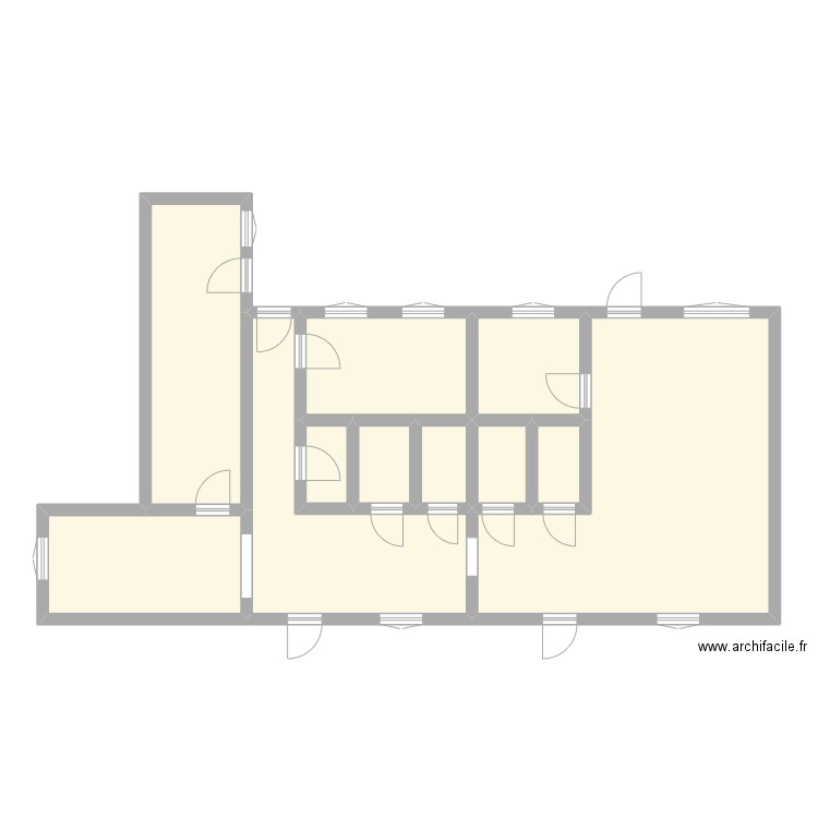 TRAVAIL. Plan de 11 pièces et 100 m2