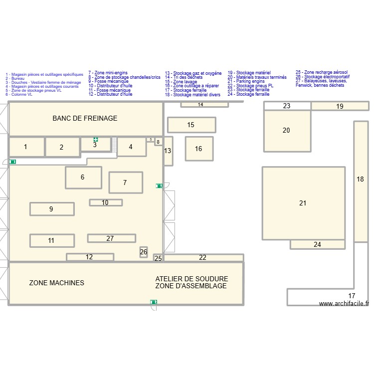 mon plan premy. Plan de 28 pièces et 1727 m2