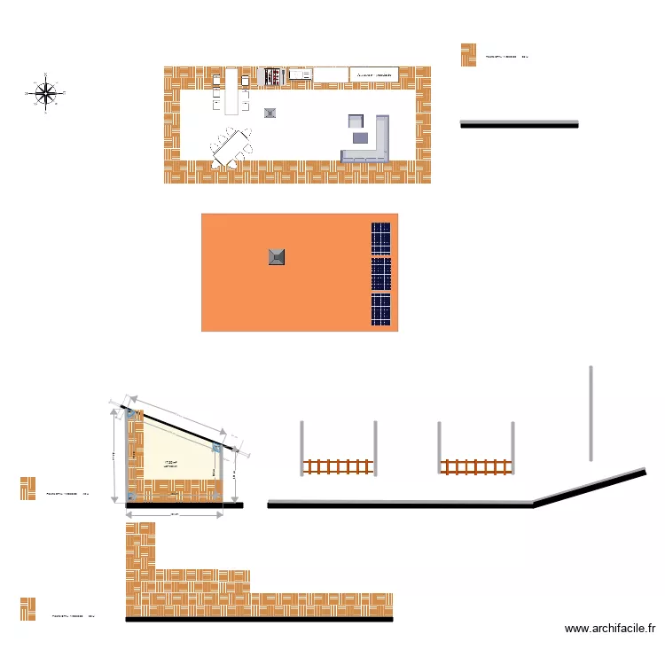 Tonnelle &eacute;t&eacute;. Plan de 