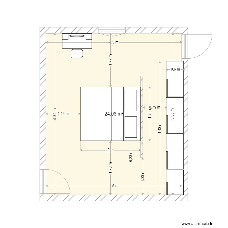chambre lucie et francois. Plan de 0 pièce et 0 m2