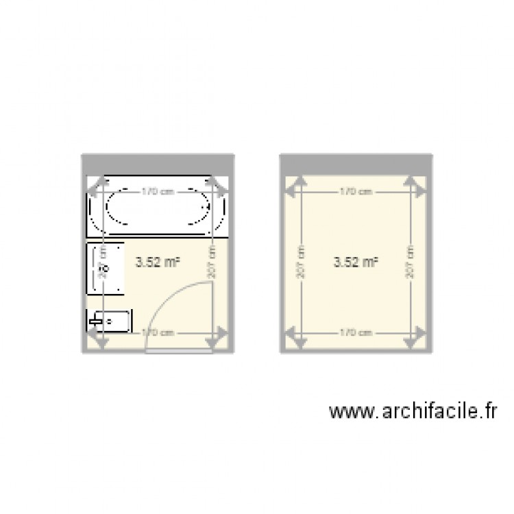 SDB THIOLIER. Plan de 0 pièce et 0 m2