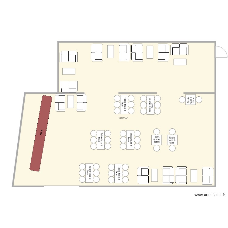 lindustriel bar. Plan de 0 pièce et 0 m2