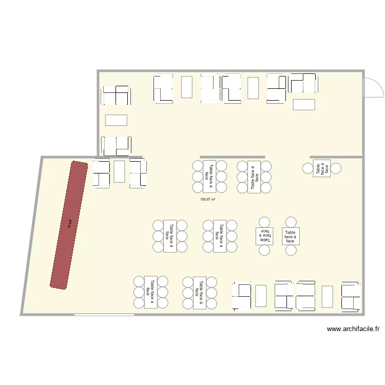lindustriel bar. Plan de 