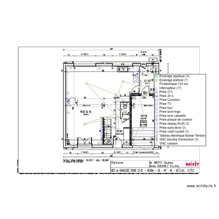 BREFIE RDC ELEC. Plan de 0 pièce et 0 m2