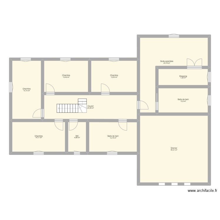 Ma maison 1er étage. Plan de 0 pièce et 0 m2