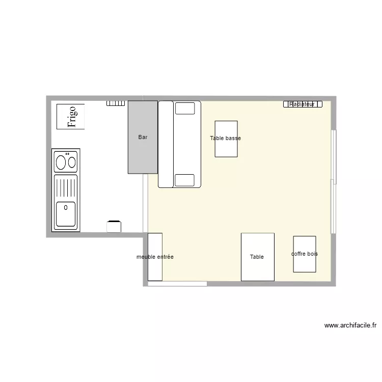 salon . Plan de 