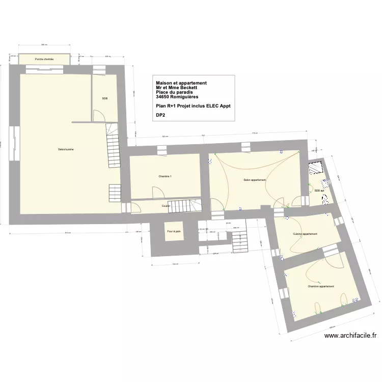 Beckett Plan Cuisine R1. Plan de 