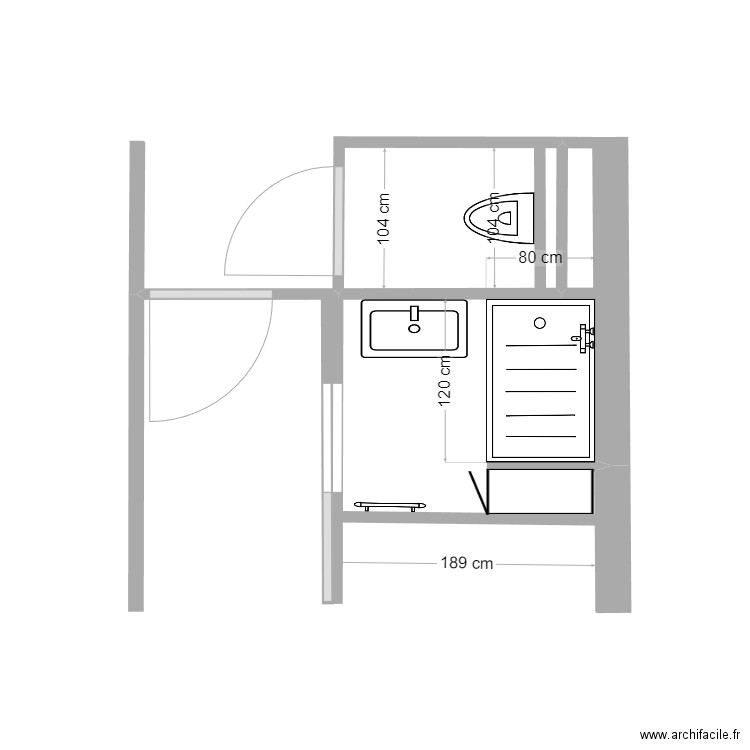 salle d'eau. Plan de 0 pièce et 0 m2