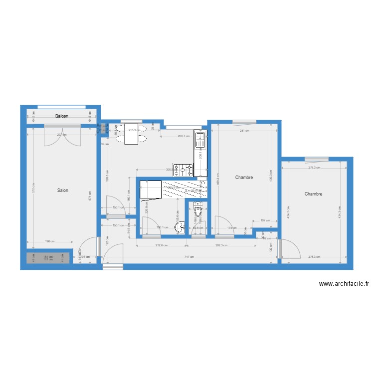 Maison AADL F3. Plan de 0 pièce et 0 m2