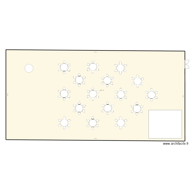 Salle mariage. Plan de 1 pièce et 448 m2