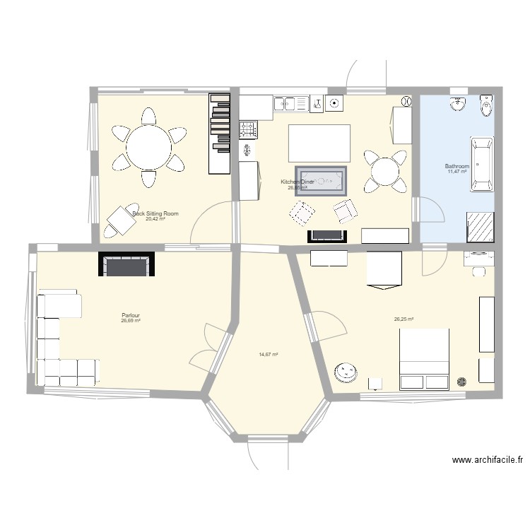 Maggies flat. Plan de 0 pièce et 0 m2