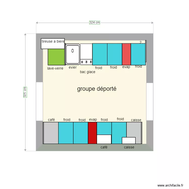 LE JARDIN BAR. Plan de LE JARDIN BAR. Plan de
