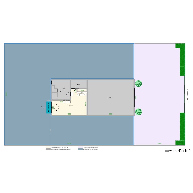 LE SALOON AVANT TRAVAUX. Plan de 0 pièce et 0 m2