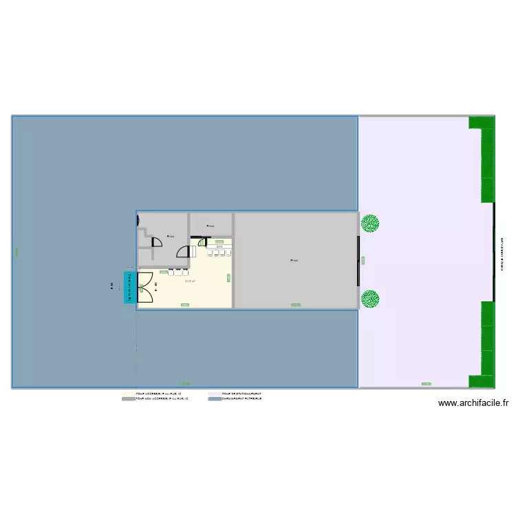 LE SALOON AVANT TRAVAUX. Plan de 