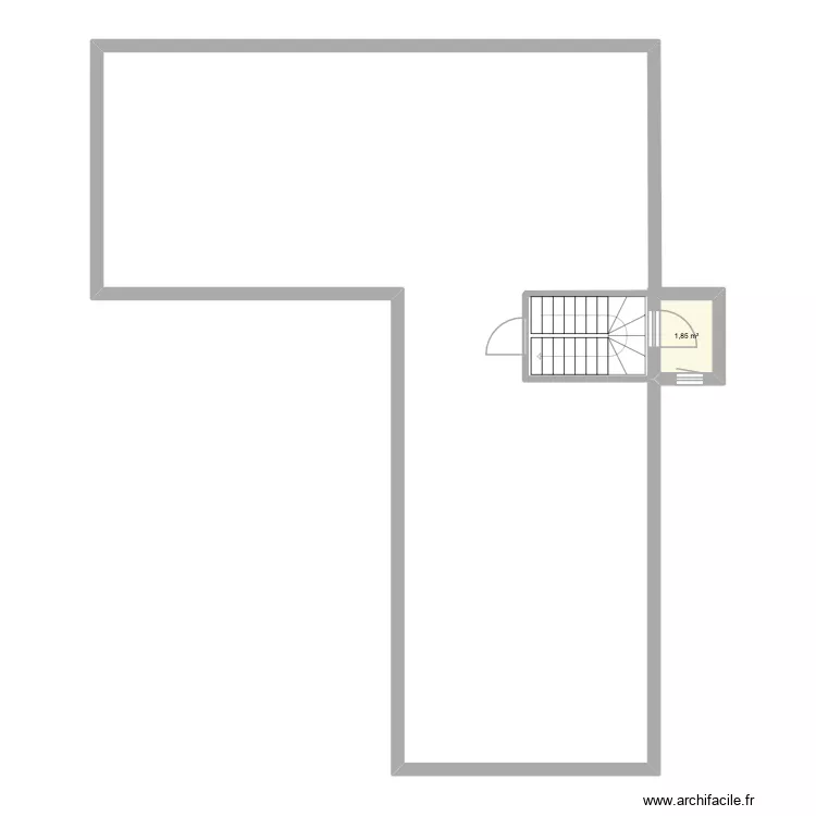 GRENIER JS. Plan de 1 pièce et 2 m²
