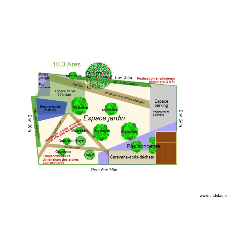  Verger projet avec Emilie 03. Plan de 1 pièce et 16 m2