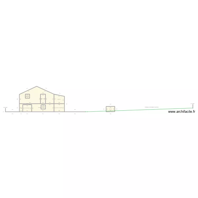PLAN COUPE MAISON CHABANIERE. Plan de PLAN COUPE MAISON CHABANIERE. Plan de