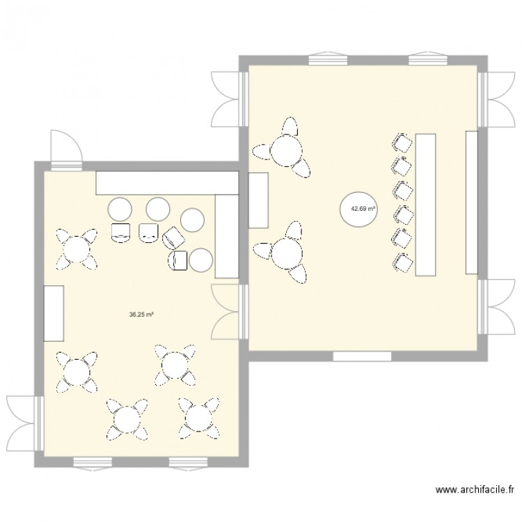 salon rdc. Plan de 0 pièce et 0 m2