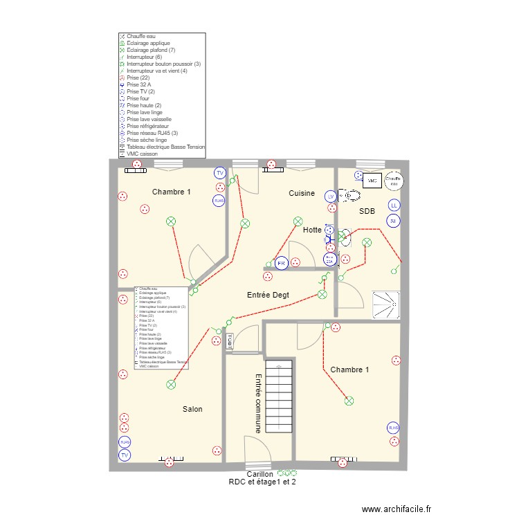 PLAN RDC BRELOT. Plan de 0 pièce et 0 m2