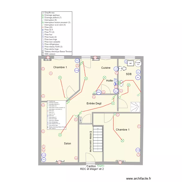 PLAN RDC BRELOT. Plan de 