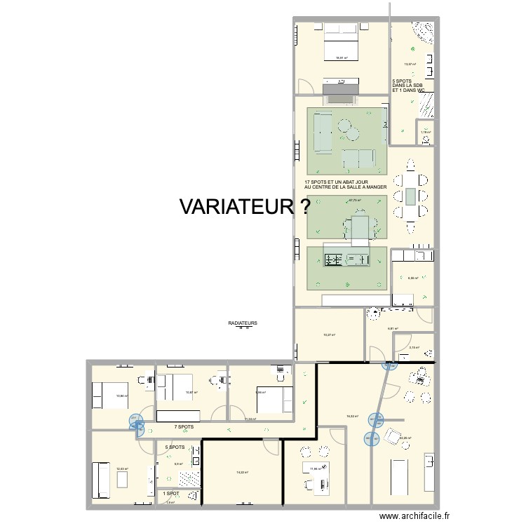 PHARMA ARCONNAY 2. Plan de 19 pièces et 256 m2