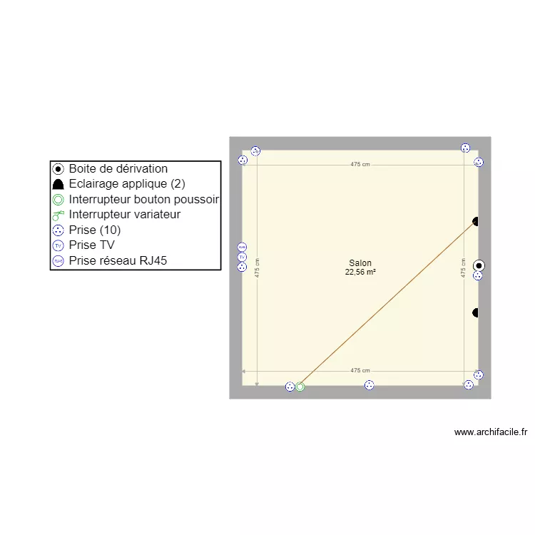 Salon. Plan de Salon. Plan de