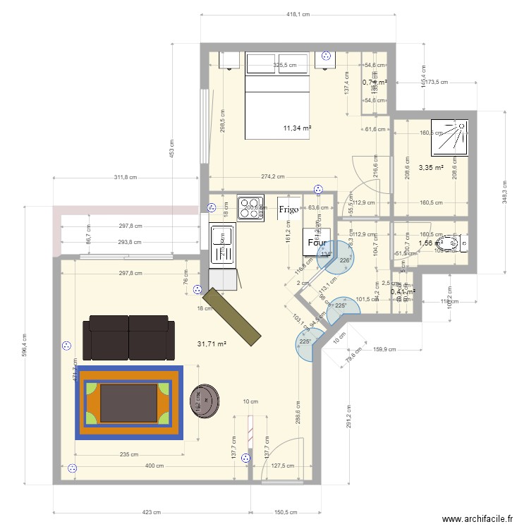 appart3. Plan de 0 pièce et 0 m2