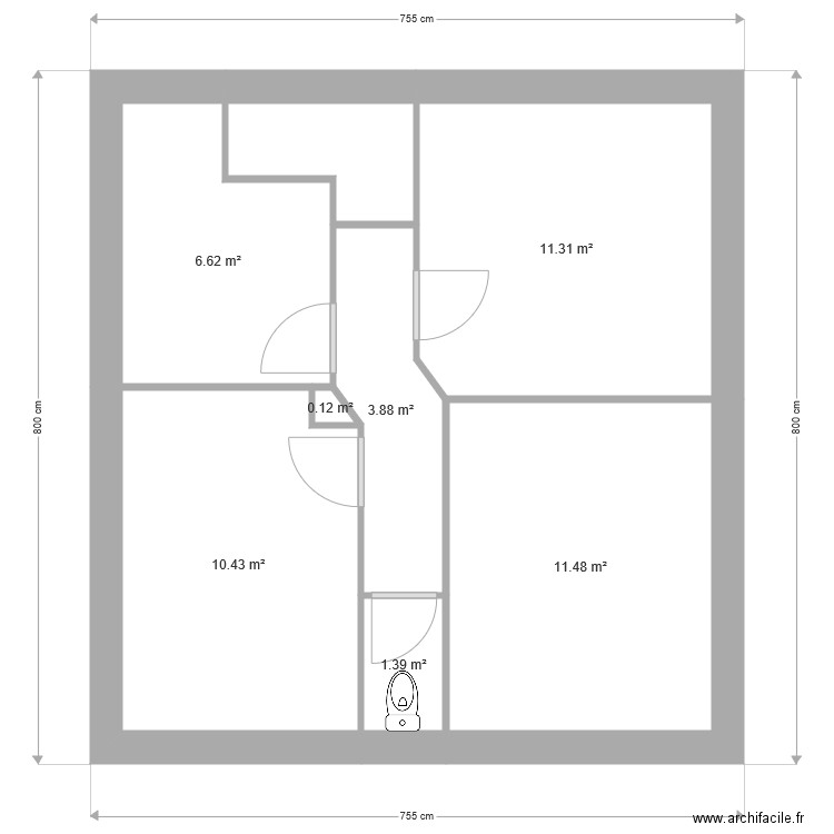 maison 3 chambres. Plan de 0 pièce et 0 m2