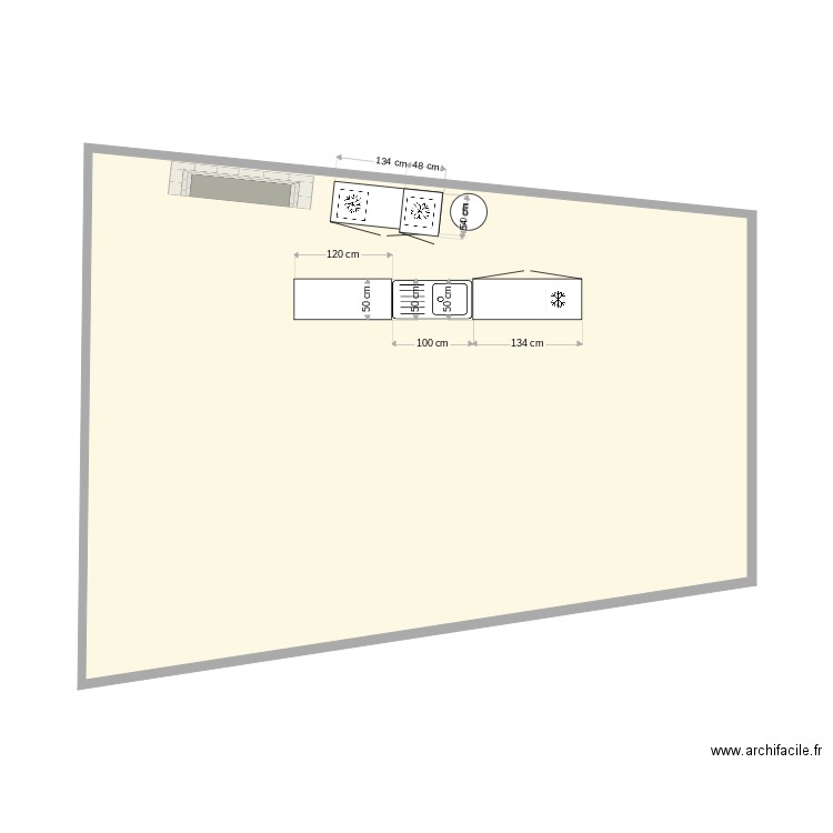 La Boulangerie Charlieu  V brasseur. Plan de 1 pièce et 44 m2